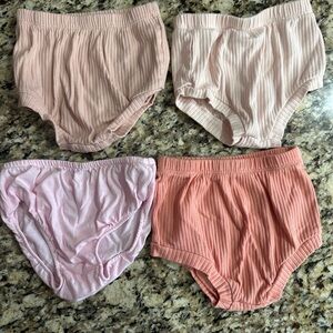 Cat & Jack Ribbed Diaper Covers - Pink and Coral Set
